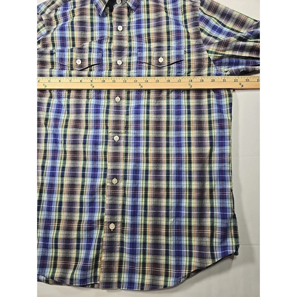 Banana Republic Plaid‎ Button Down Shirt M Old Money Casual Men's